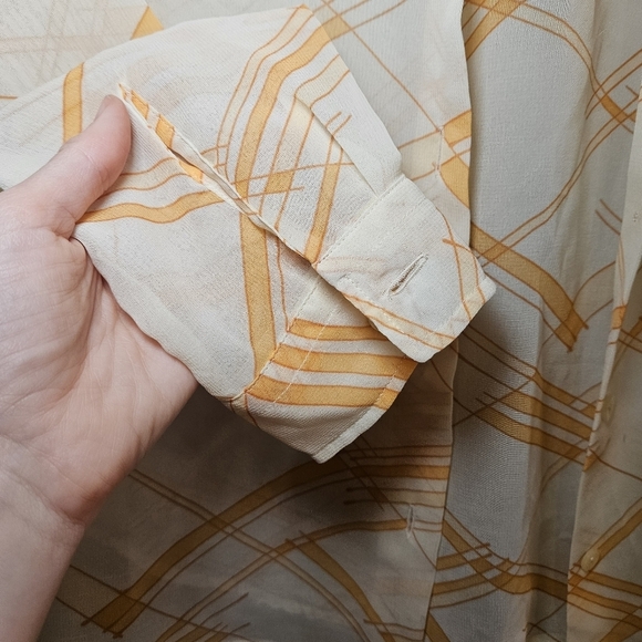 Retro Orange Sheer United Colors Of Benton Button Down - Picture 4 of 8